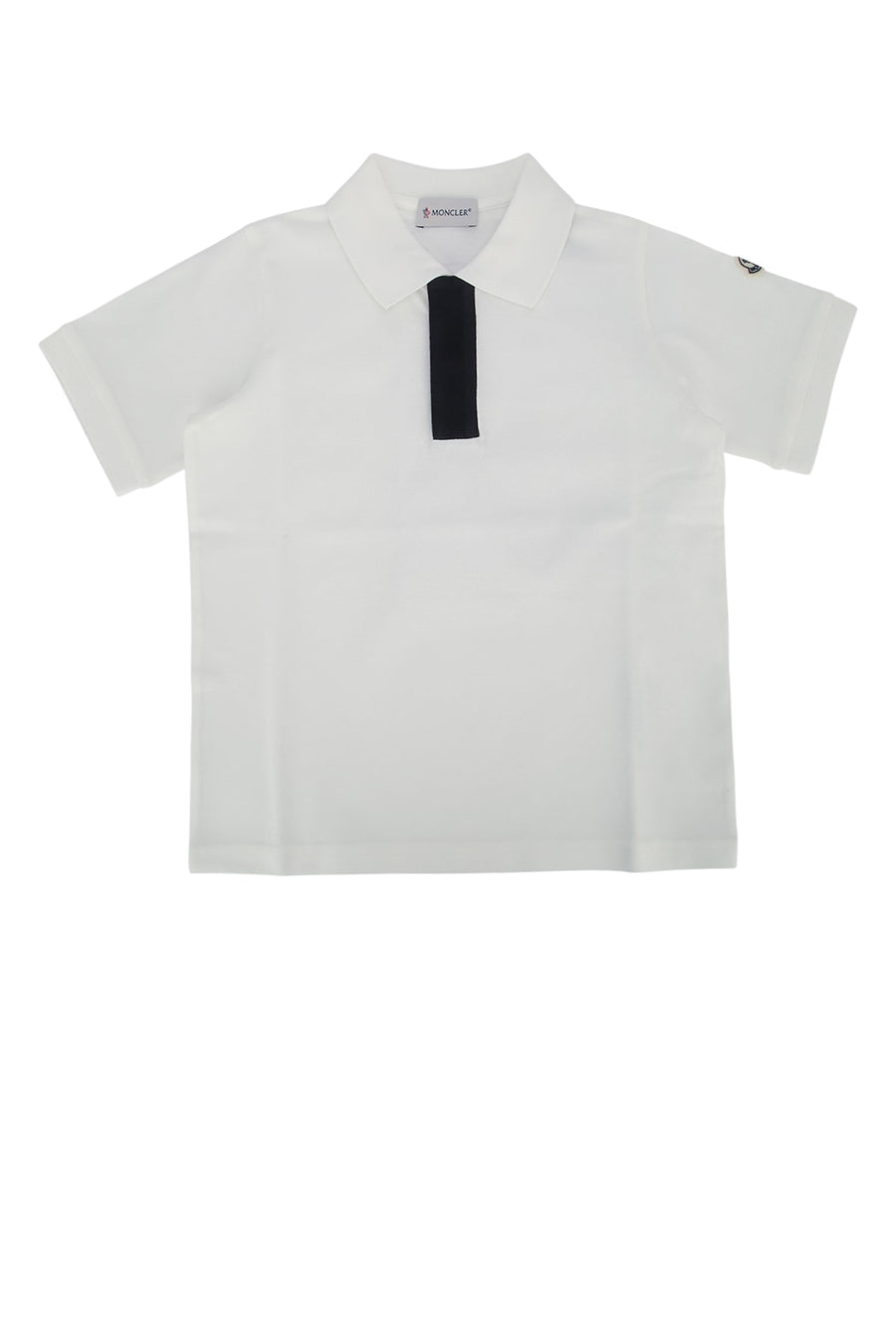 Moncler Jr Polo 100% Cotton polo in white