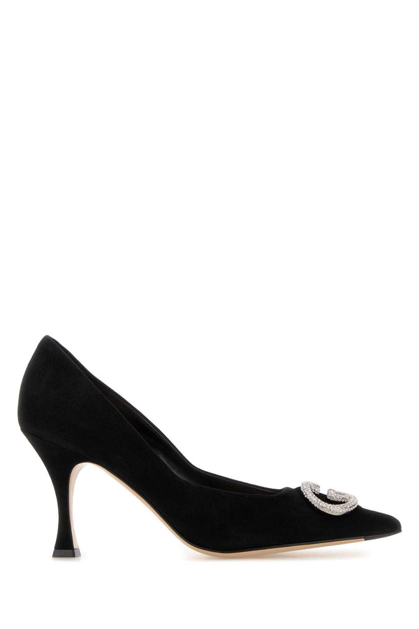 Gucci Upper Domestic Goat Suede pump in black