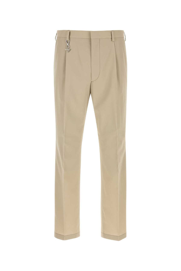 Prada 100% Cotton trousers in beige