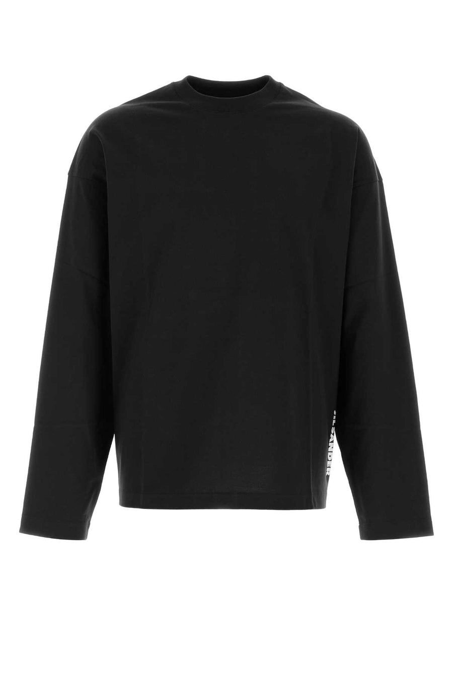 Jil Sander Exterior: 100% Cotton t-shirt in black