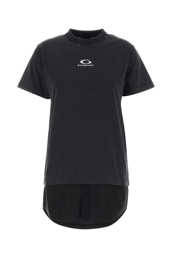 Balenciaga Shirt Cotton 100% dress in black