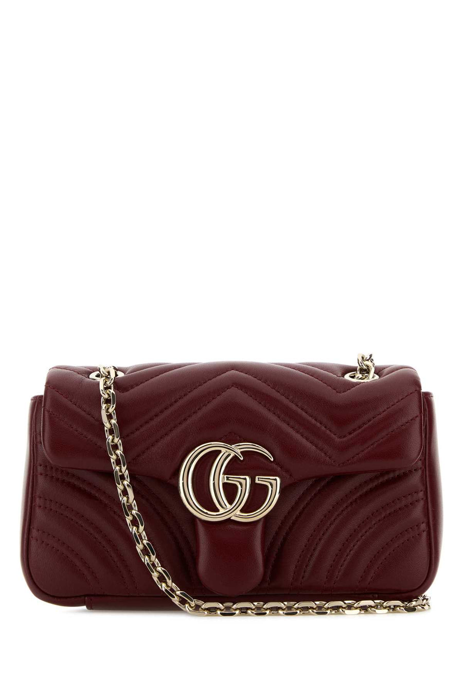 Gucci Exterior: 100% Nappa leather; Lining: 100% Fabric; Finishing: Platinum shoulder bag in red