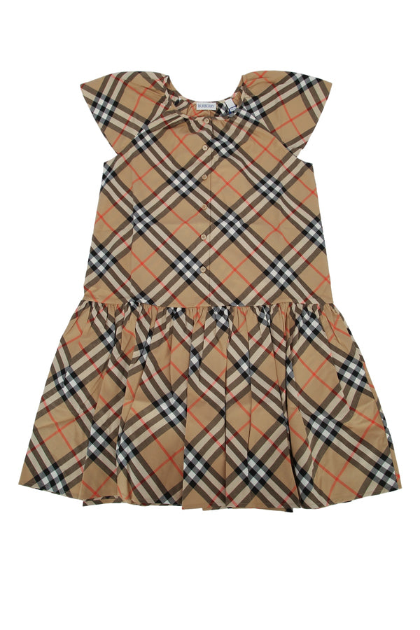 Burberry Jr Talley 100% Cotton dress in beige