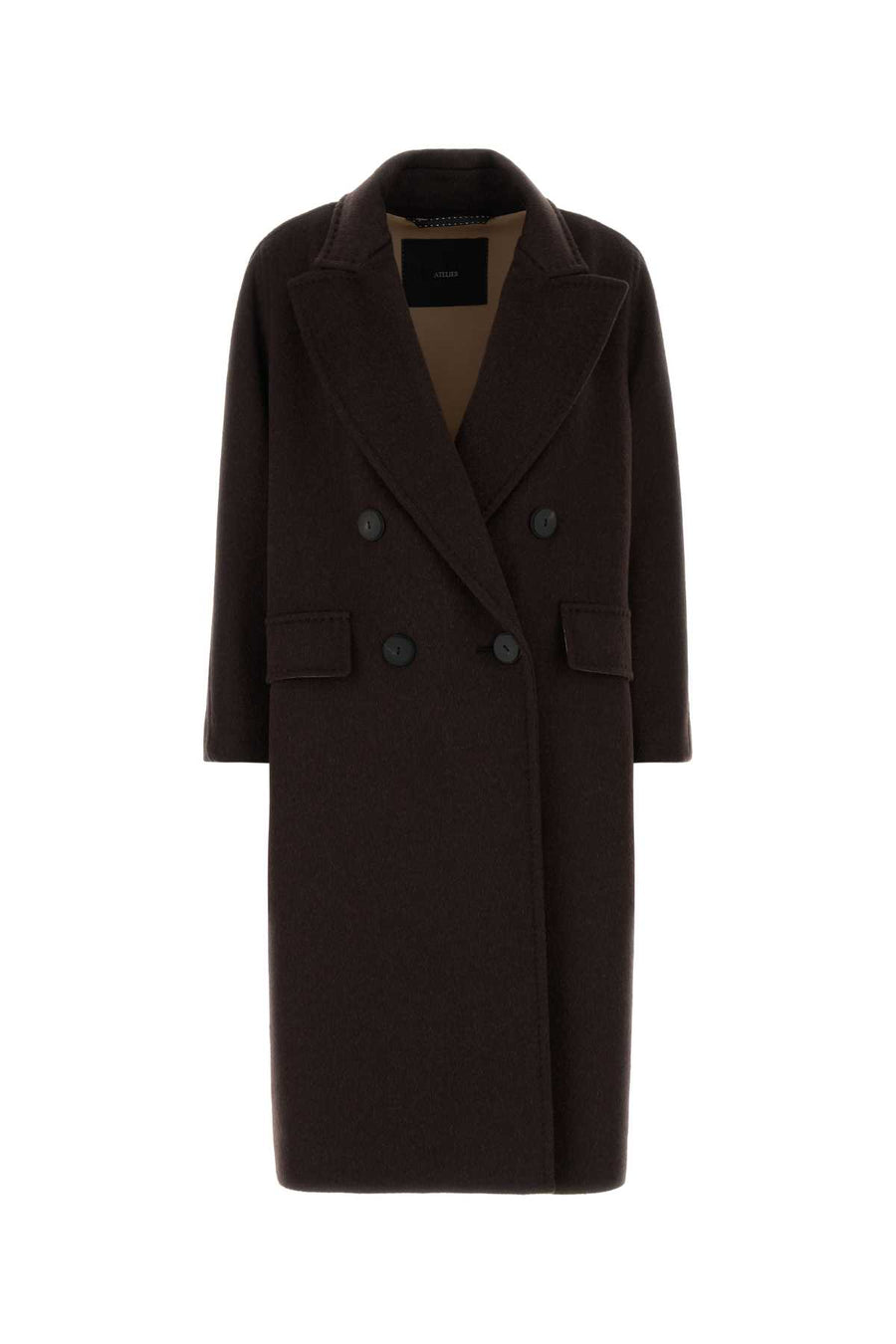 Atelier Exterior: 55% Cashmere coat in brown