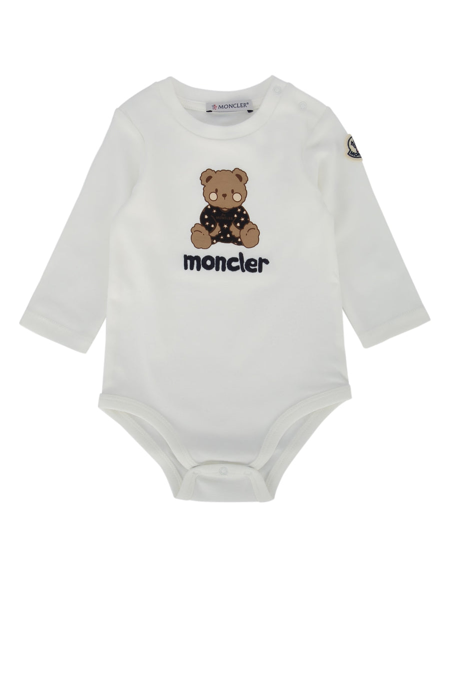 Moncler Jr Ensemble 100% cotton bodysuit in white
