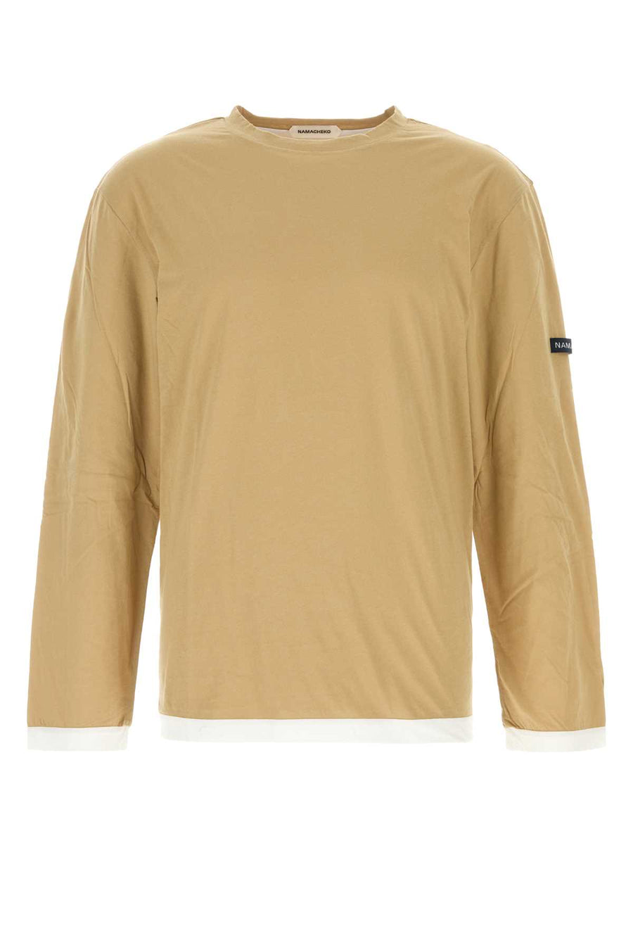 Namacheko Long 100% Cotton t-shirt in beige
