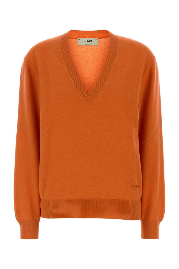 Fendi Light 95% Wool sweater in orange