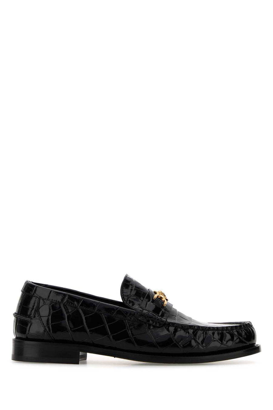 Versace Calf Exterior: 100% Leather loafer in black