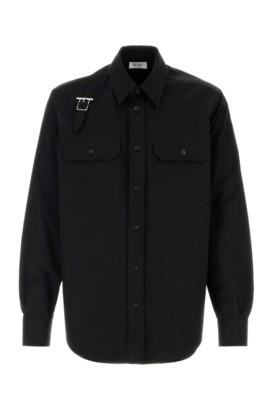 Alexander McQueen Utility Poplin shirt in black