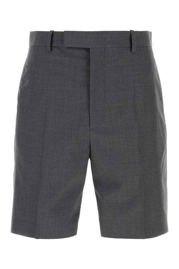 Jil Sander Shorts 100% Virgin wool bermudas in gray