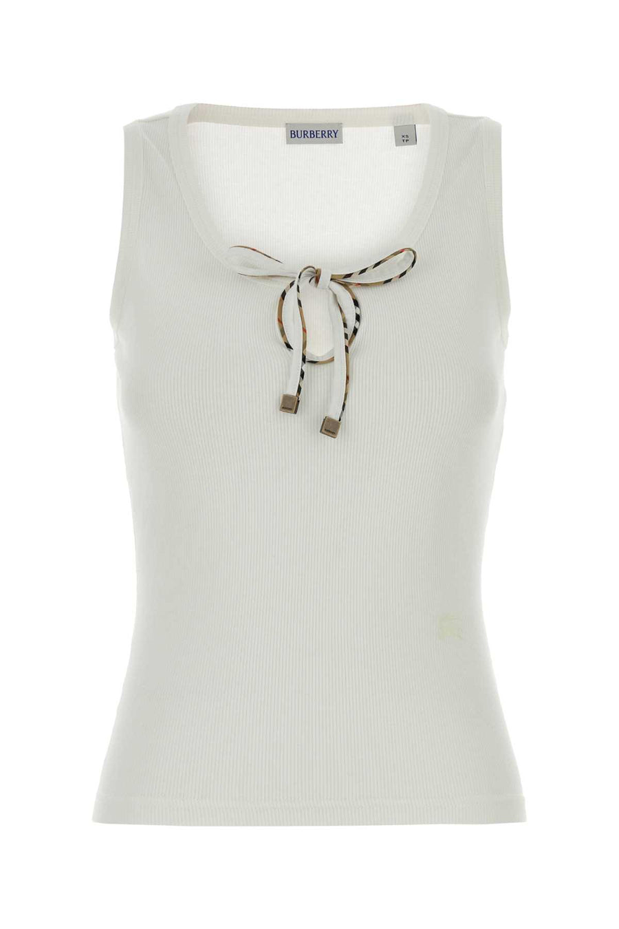 Burberry Exterior: 100% Cotton tank top in white