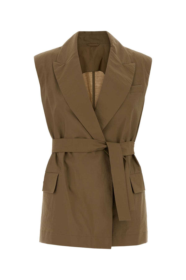 Brunello Cucinelli 75% Cotton vest in beige