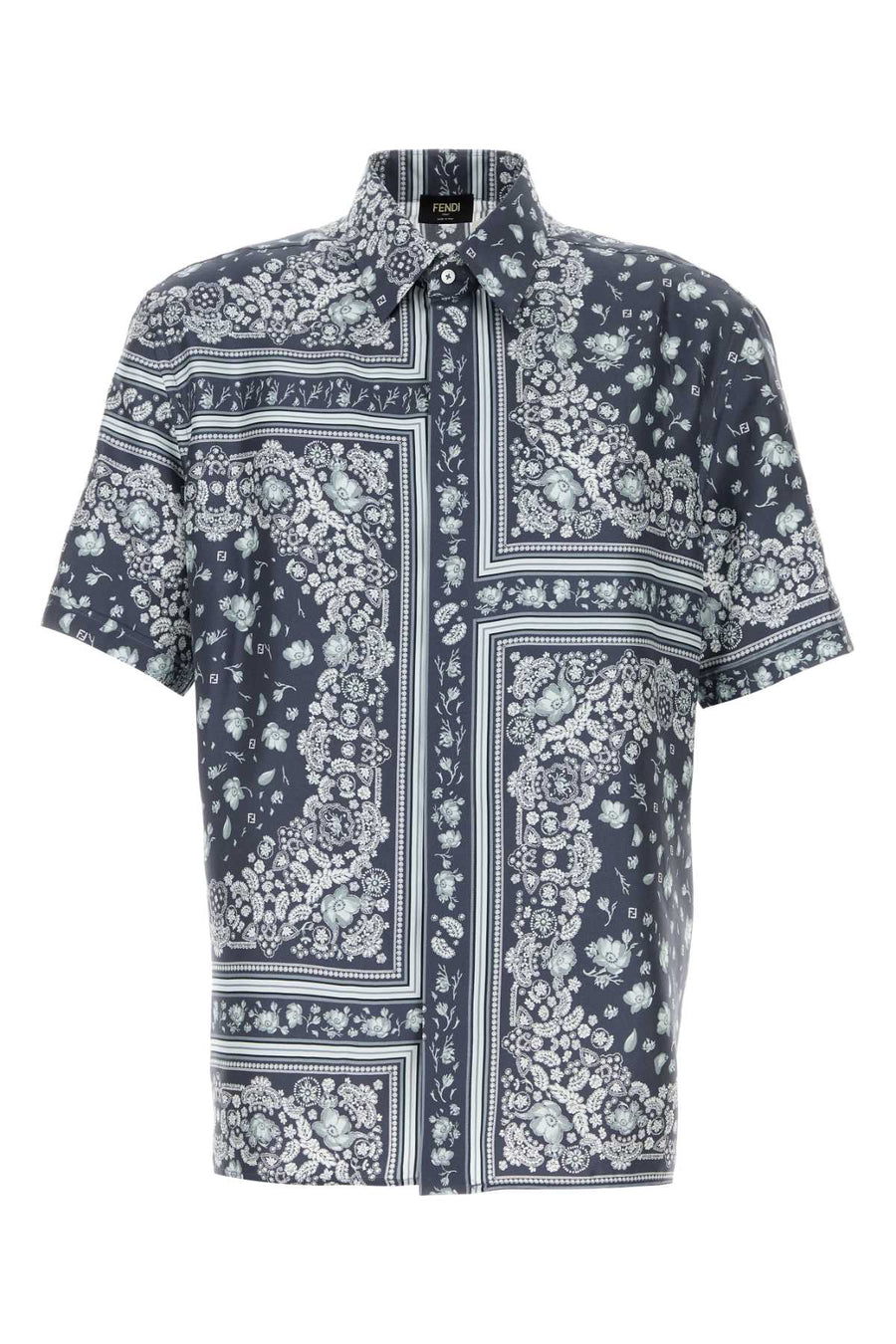 Fendi Silk 100% Silk shirt in navy