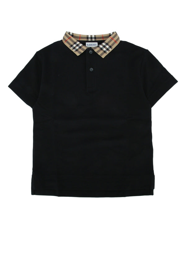Burberry Jr Johane 100% Cotton polo in black