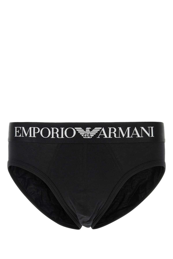 Emporio Armani 95% Cotton brief in black