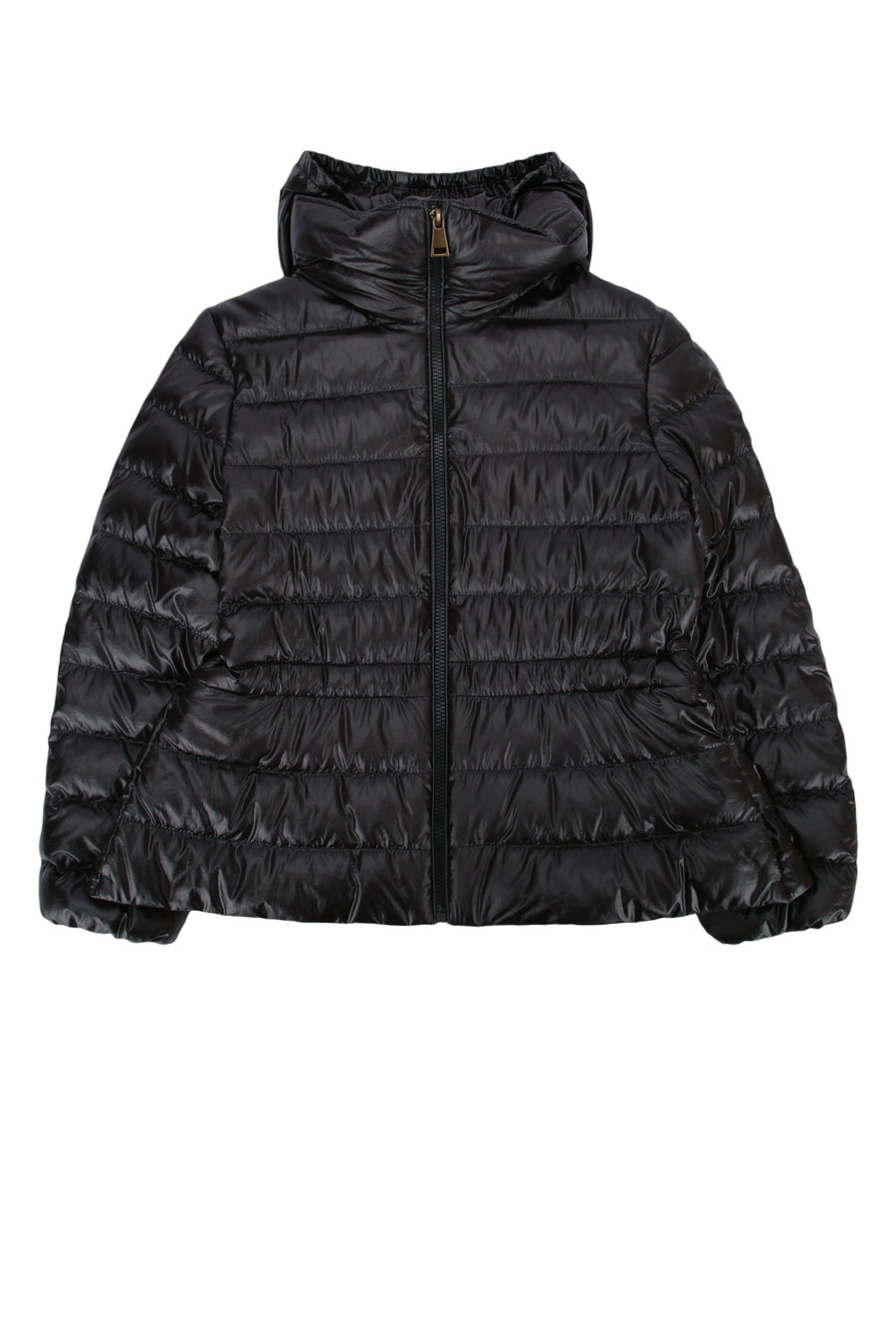 Moncler Jr Jacket Hood: 100% Polyamide/Nylon. Outer: 100% Polyamide/Nylon down jacket in black