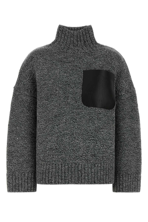 JW Anderson Patch 45% Wool sweater in gray