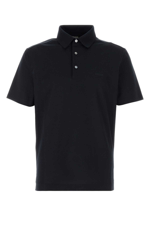 Zegna 100% Cotton polo in black