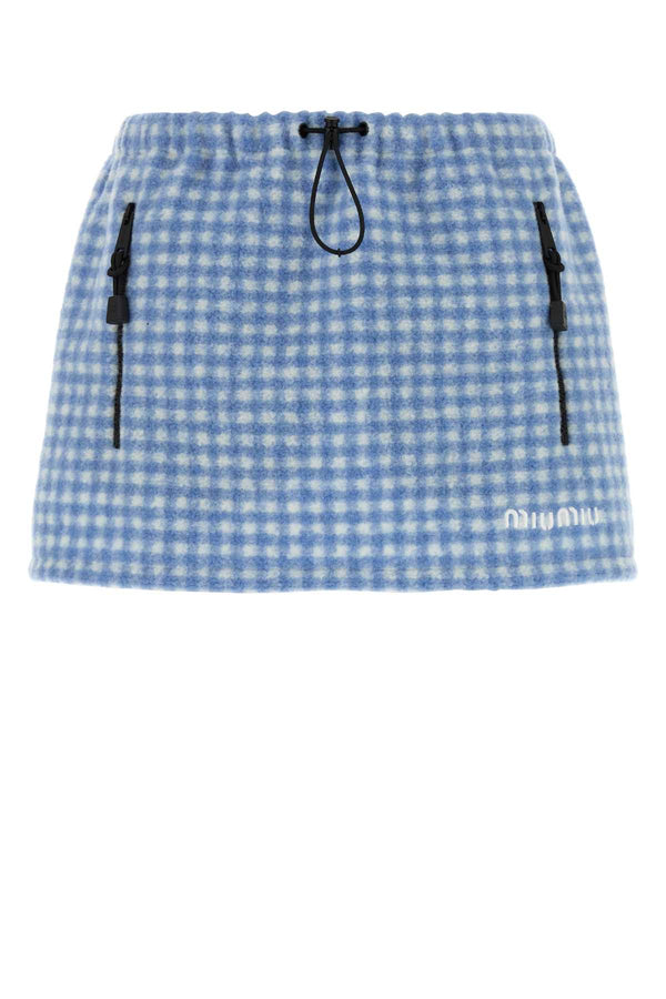 Printed Pile Mini Skirt Biancocielo Gonne