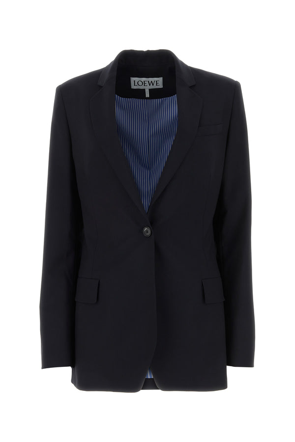 Loewe Darkblue 85% Wool blazer in black