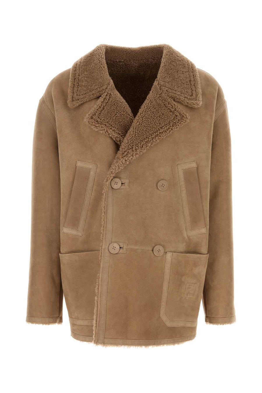 Fendi Exterior: 100% Shearling jacket in beige
