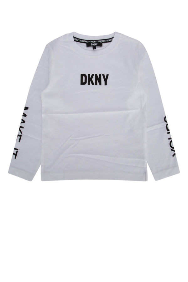 Dkny Junior 100% Cotton t-shirt in white