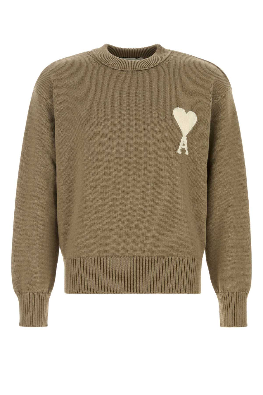 AMI Paris Sweater 53% Virgin wool sweater in beige