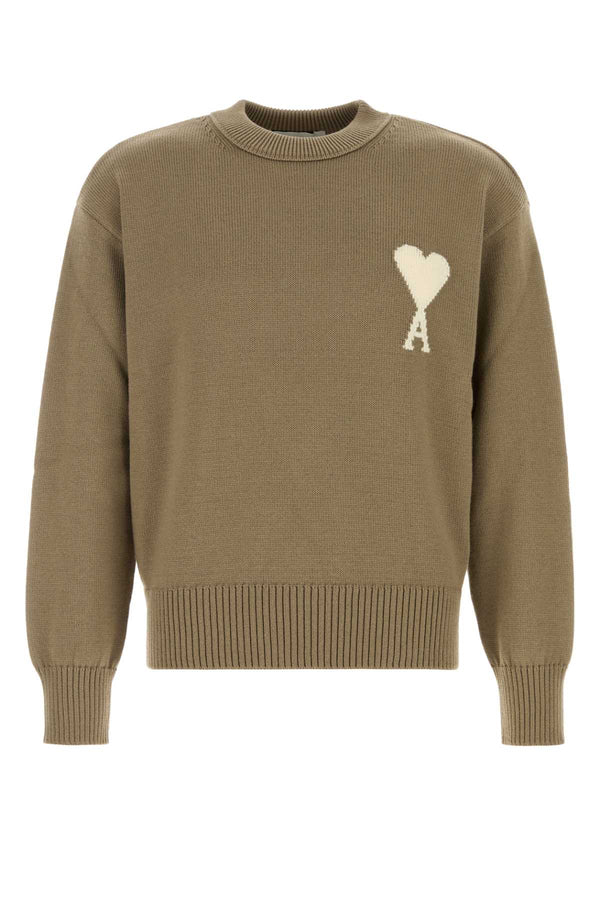 AMI Paris Sweater 53% Virgin wool sweater in beige