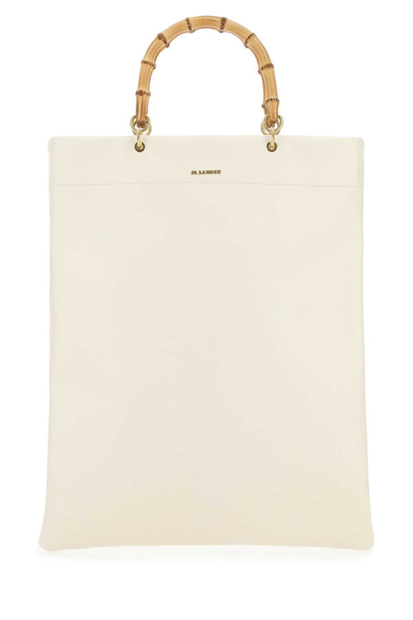 Jil Sander Exterior: 100% Leather tote bag in beige