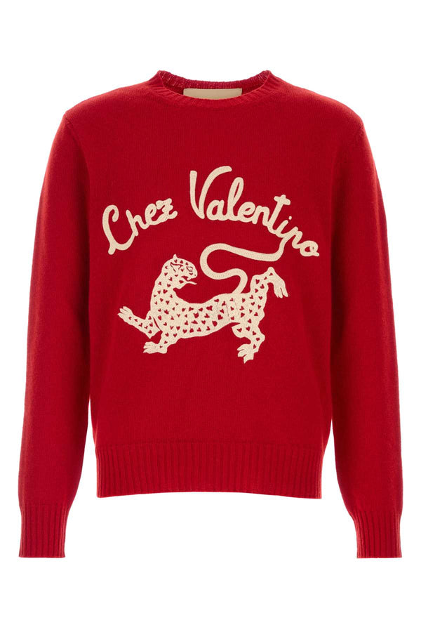 Valentino Garavani Regular 100% Virgin Wool sweater in red