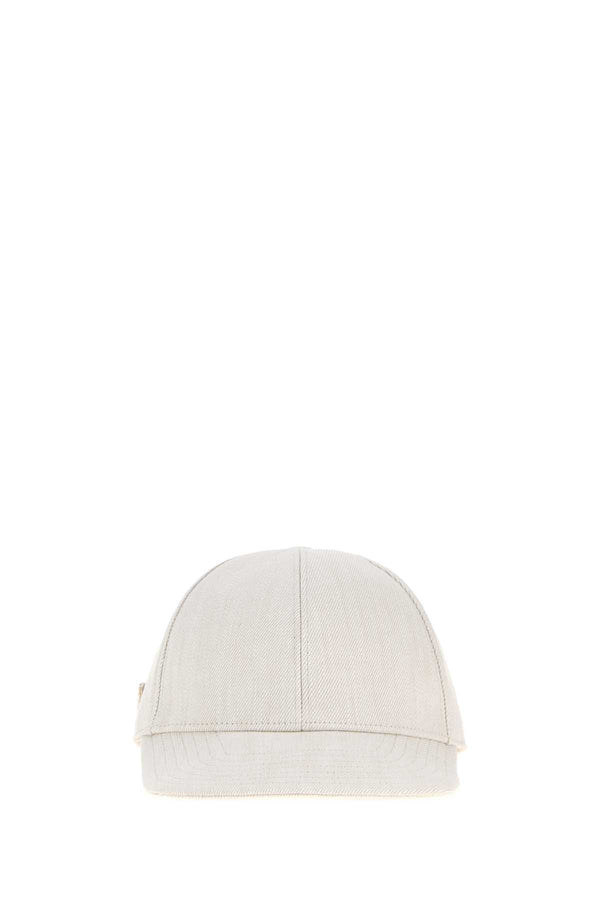 Prada CAPPELLI 100% Cotton baseball cap in white