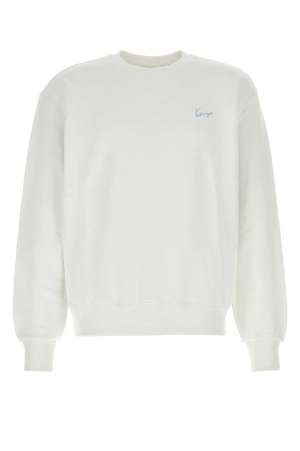 Kenzo Signature 100% Cotton sweatshirt in white