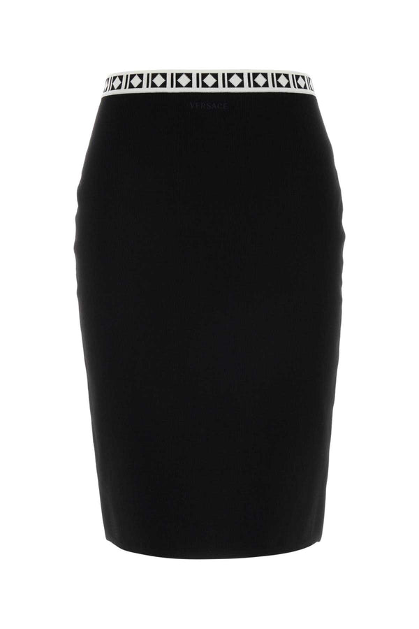Versace 96% Viscose skirt in black