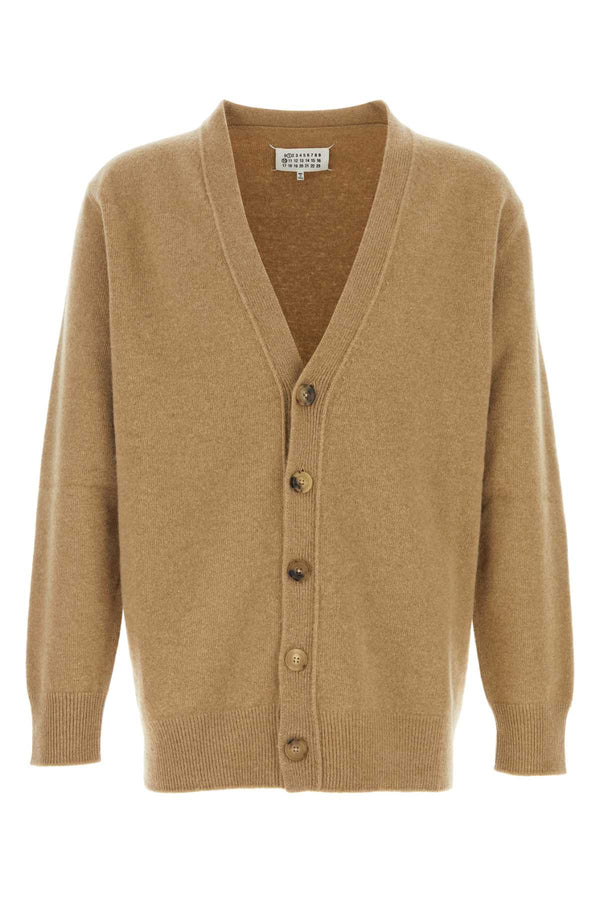 Maison Margiela 100% Wool cardigan in beige