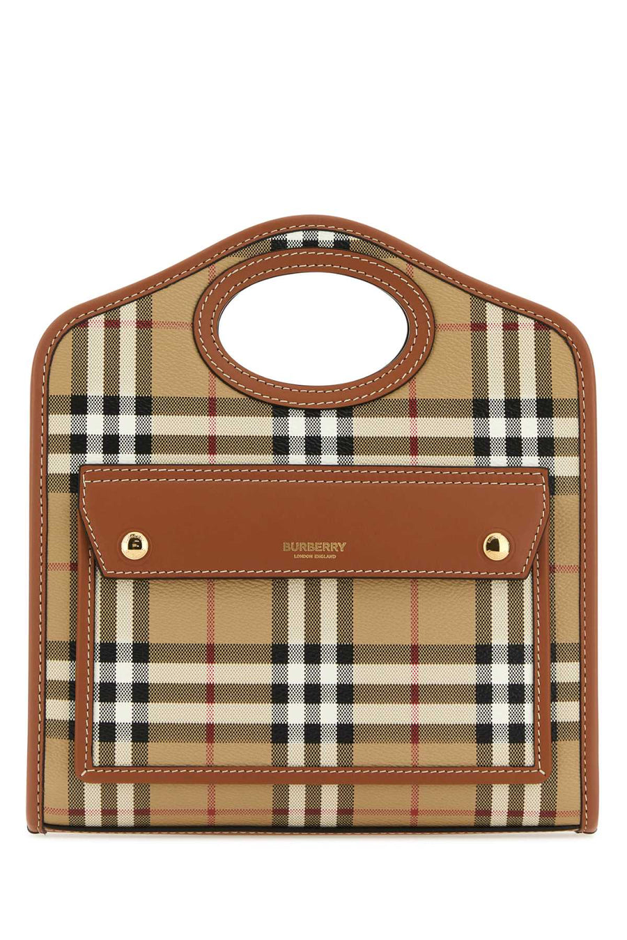 Burberry Exterior: 69% Polyurethane top handle bag in brown