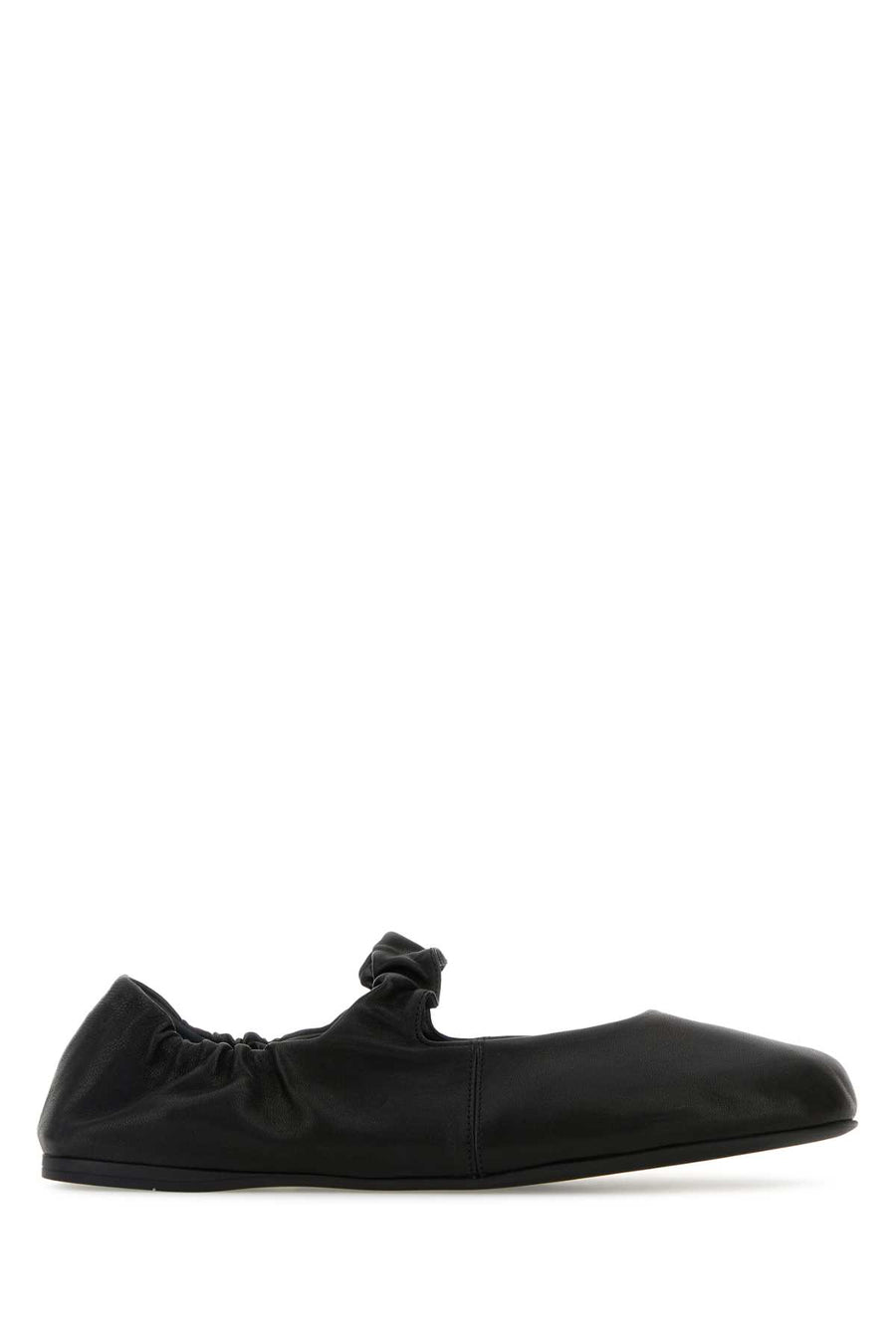 Black Nappa Leather Ballerinas Nero Agnello Ballerine