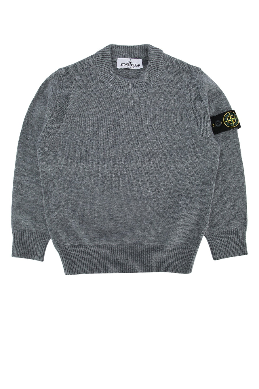 Stone Island Kids Neck 40% Virgin Wool sweater in gray