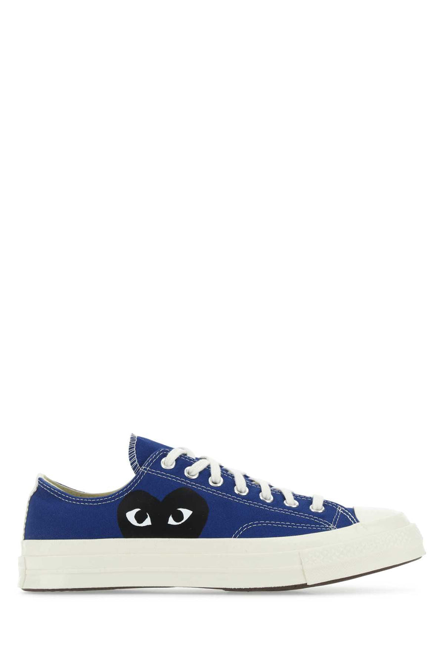 Comme Des Garcons Play Exterior: 100% Cotton sneaker in blue