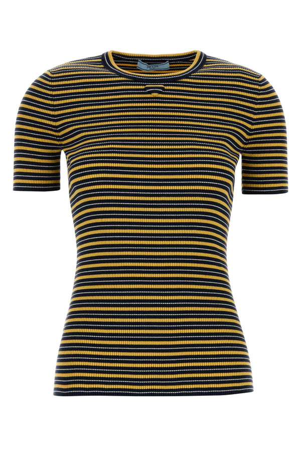 Prada 85% Cotton t-shirt in navy