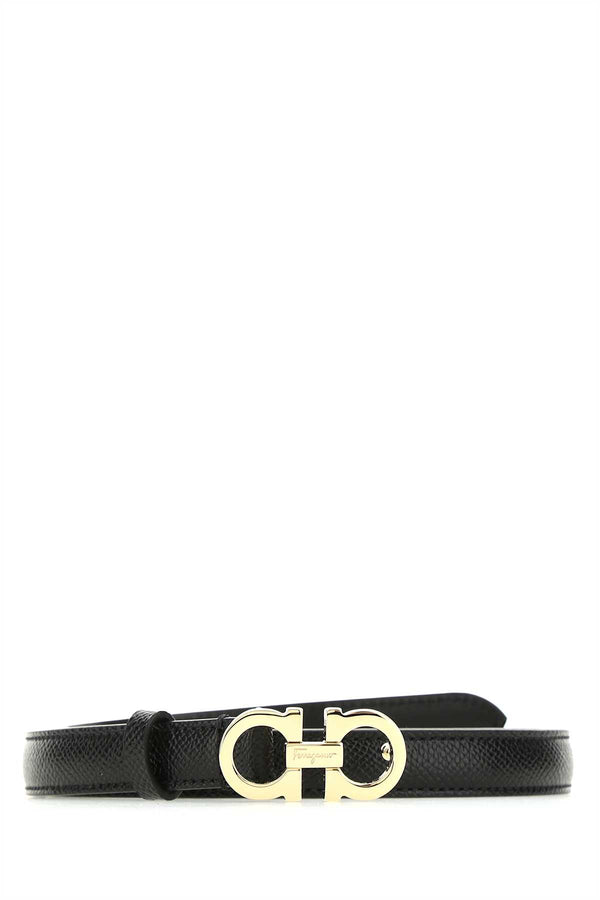 Ferragamo Nero 100% calf leather belt in black