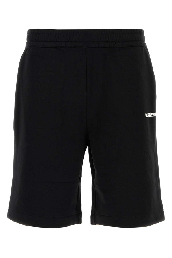 Burberry 100% Cotton bermuda shorts in black