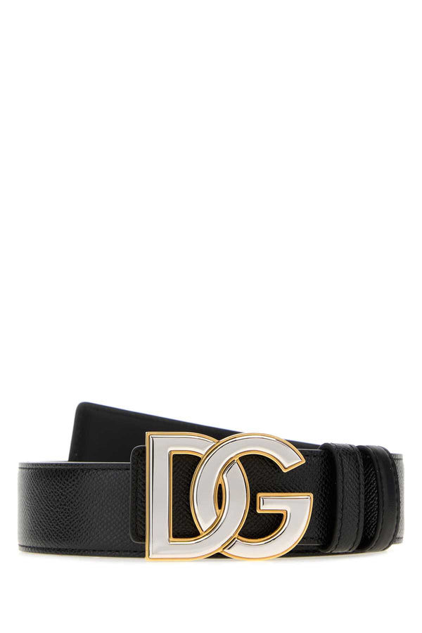 Dolce & Gabbana 100% Leather belt in black