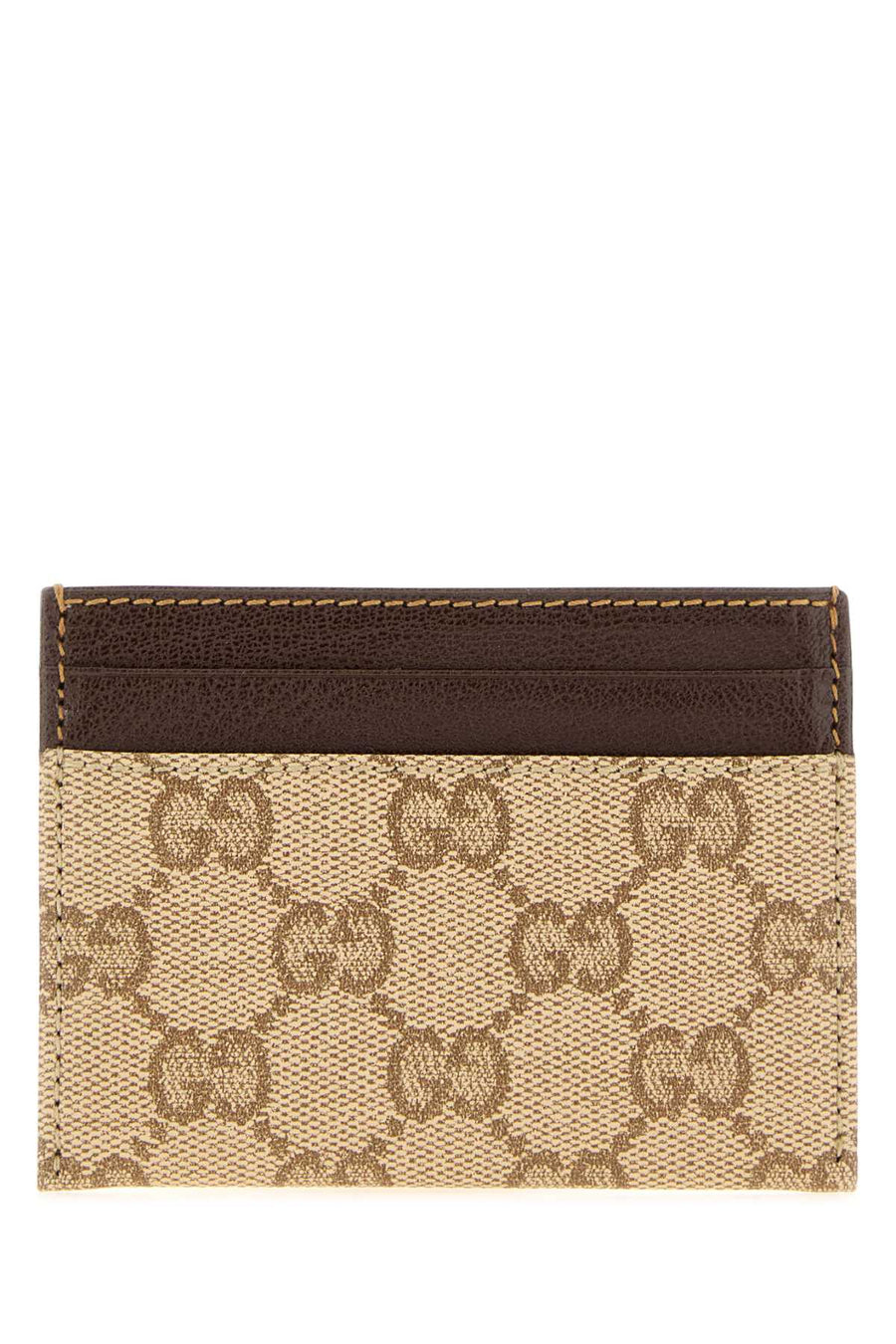 Gucci Card 45% cotton card case in beige