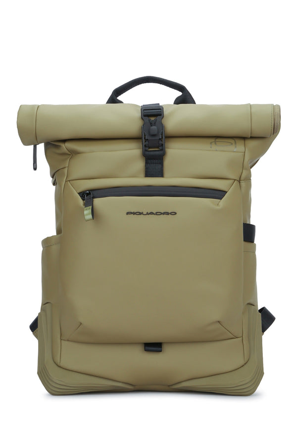 Piquadro Tessuto Nylon backpack in beige