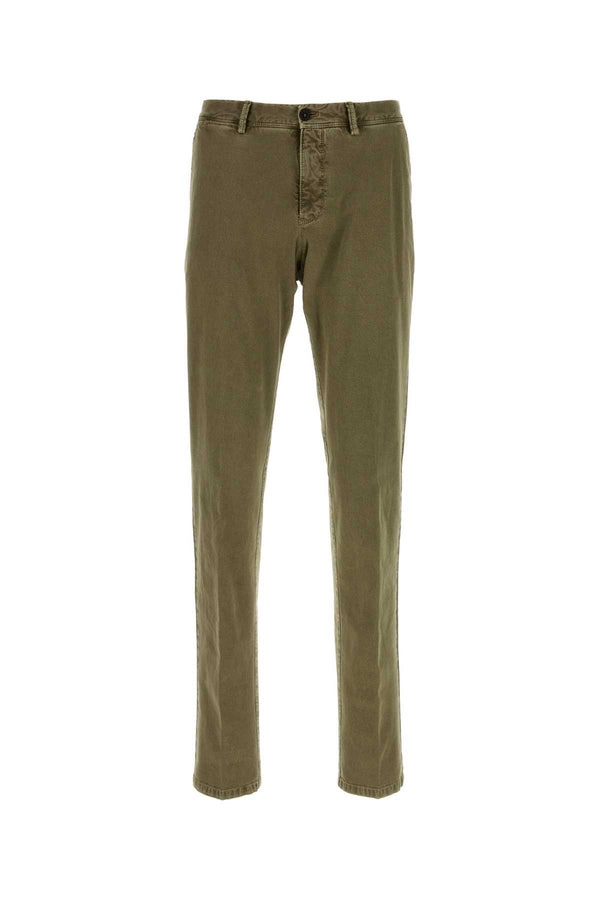 Pt Torino 98% Cotton trousers in green