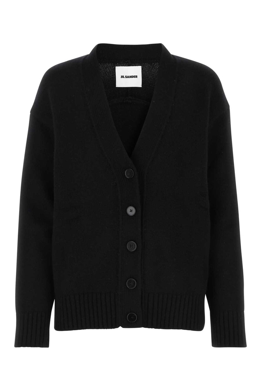 Jil Sander 88% Cashmere cardigan in black