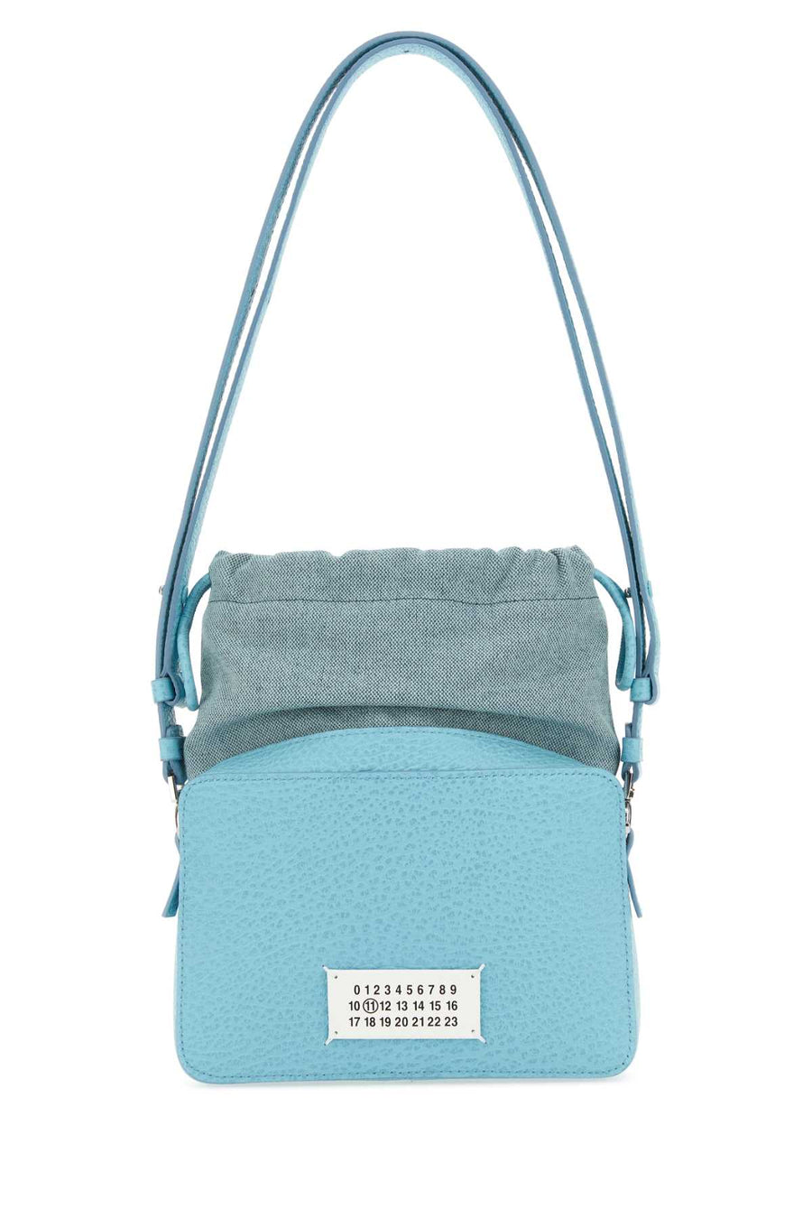 Maison Margiela Exterior: 100% Bovine leather shoulder bag in blue