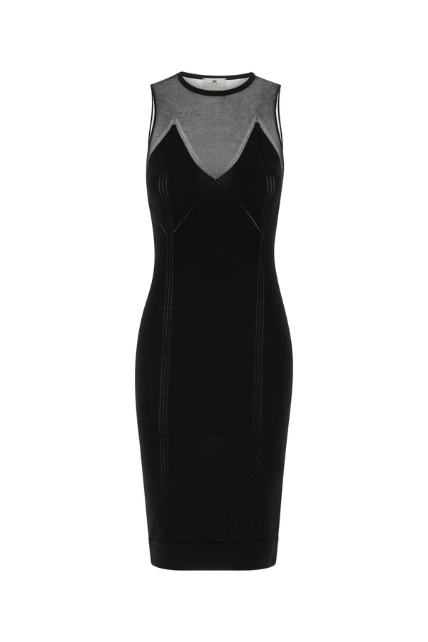 Elisabetta Franchi Longuette 62% Viscose dress in black