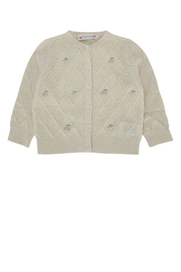 Bonpoint Lysandra 55% Wool cardigan in beige