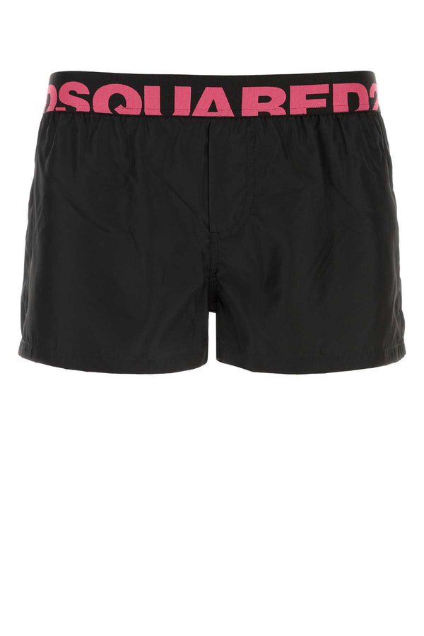 Dsquared2 Exterior: 100% Polyester; Lining: 100% Fabric swimming shorts in black